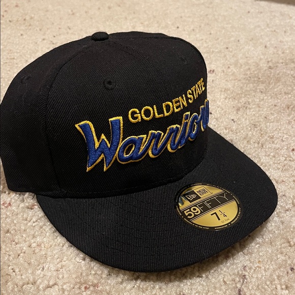 RARE GS WARRIORS NEW ERA CAP HAT SZ 7 1/4